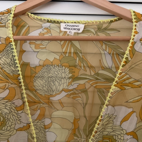 Chasing Unicorns Bohemian Maxi Dress in Green and Yellow - Picture 6 of 7